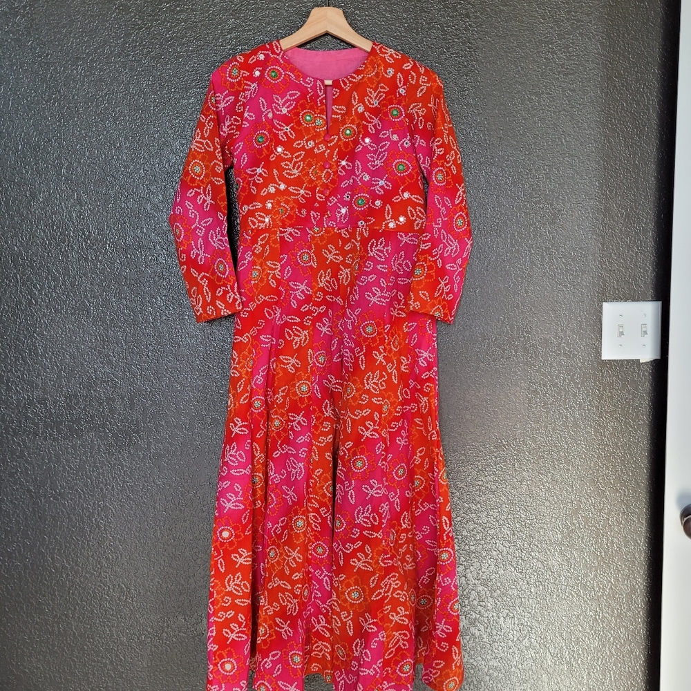 Indian Pakistani Anarkali with mirror work